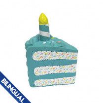 Foufoubrands Birthday Cake Chew Dog Toy Blue