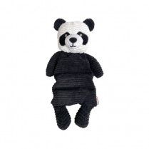 Foufoubrands Foufit Corduroy Squeak&#39;n Tube Panda Dog Toy