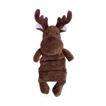 Foufoubrands Foufit Corduroy Squeak&#39;n Tube Moose Dog Toy