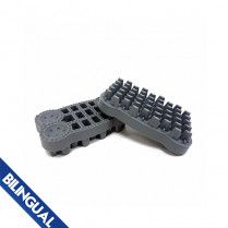 Foufoubrands Pet Groomies Multi-Purpose Silicone Brush Bone Charcoal