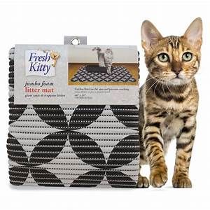 Fresh Kitty Foam Litter Mat Grey Pattern 40 X 20 inch