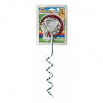 Four Paws Walk-About Spiral Tie-Out Stake W/15&#39; Cable