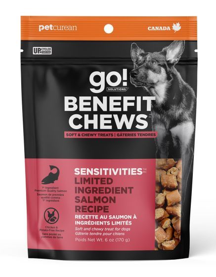 Go! Benefit Chews Sensitivities Limited Ingredient Soft and Chewy Treats Salmon Recipe Dog 170g