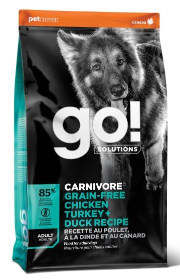 Go! Carnivore Grain Free Chicken Turkey Duck Adult Dog 22Lb