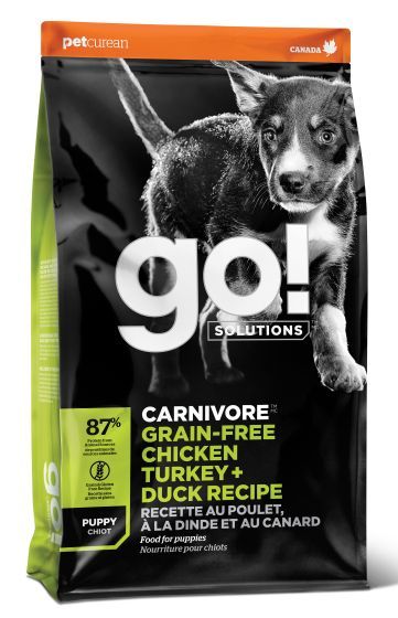 Go! Carnivore Grain Free Chicken Turkey Duck Puppy Dog 22Lb