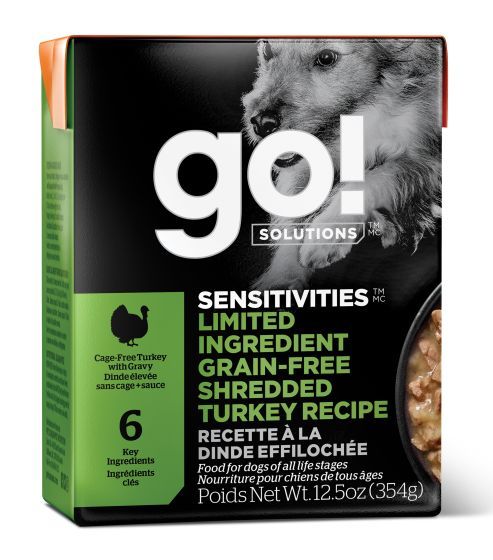 Go! Sensitivities Lid Grain Free Shredded Turkey Dog Tetra