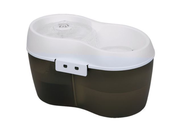 H20 Drinking Fountain for Cats Black and White 2 L Capacity