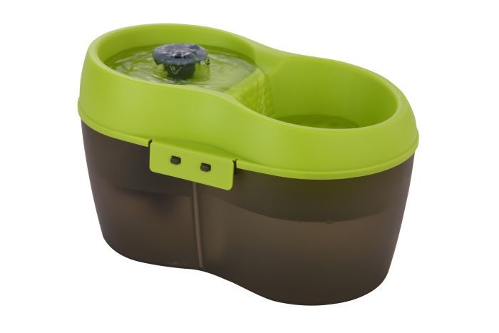H20 Drinking Fountain for Cats Black and Green 2 L Capacity