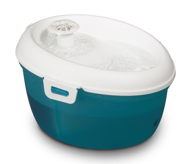 H20 Drinking Fountain for Cats White and Blue-Green 1.2 L Capacity