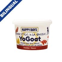 Happy Days YoGoat Cheddar/Bacon Greek Style Frozen Goat Milk Yogurt 475gm