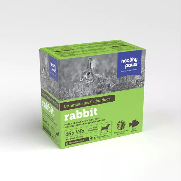 Healthy Paws Canine Complete Rabbit Dinner 16 x 1/2 Lb
