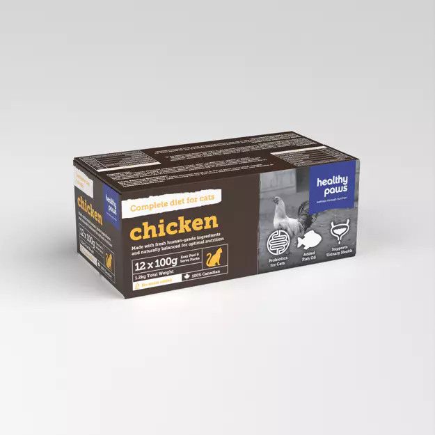 Healthy Paws Complete Cat Dinner Chicken 12 x 100g