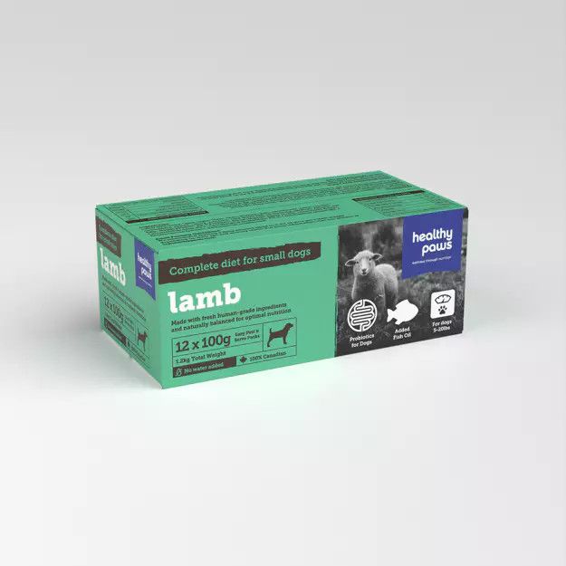 Healthy Paws Canine Small Dog Dinner Lamb 12x 100g