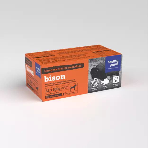 Healthy Paws Complete Dinner Bison 12 x 100g