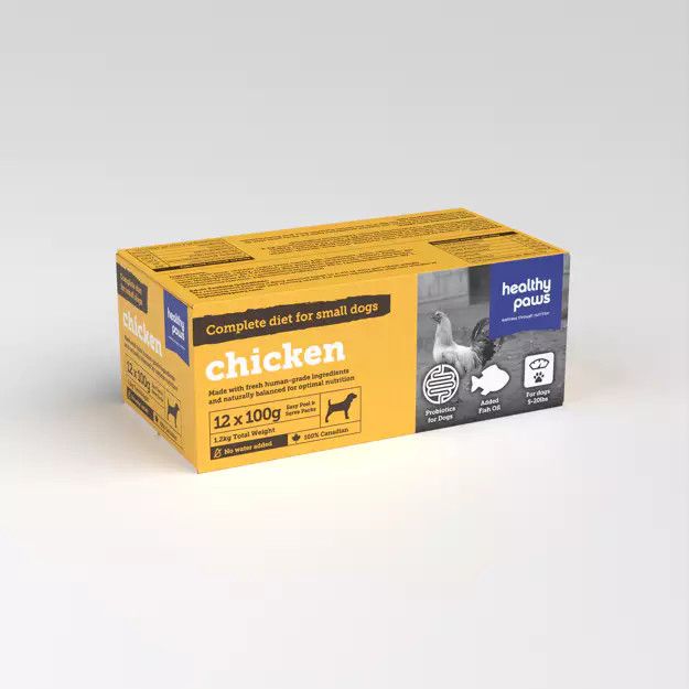 Healthy Paws Complete Dinner Small Dog Chicken 12 x 100 g