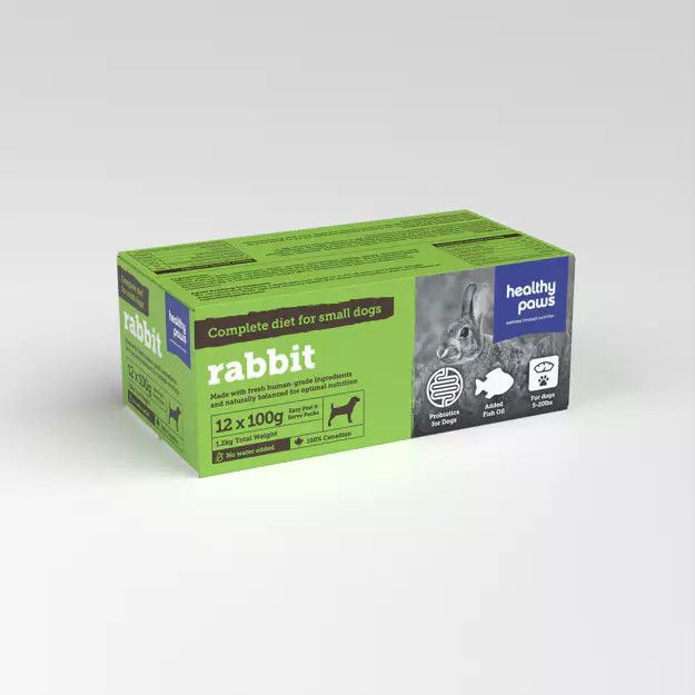 Healthy Paws Complete Small Dog Dinner Rabbit 12 x 100g