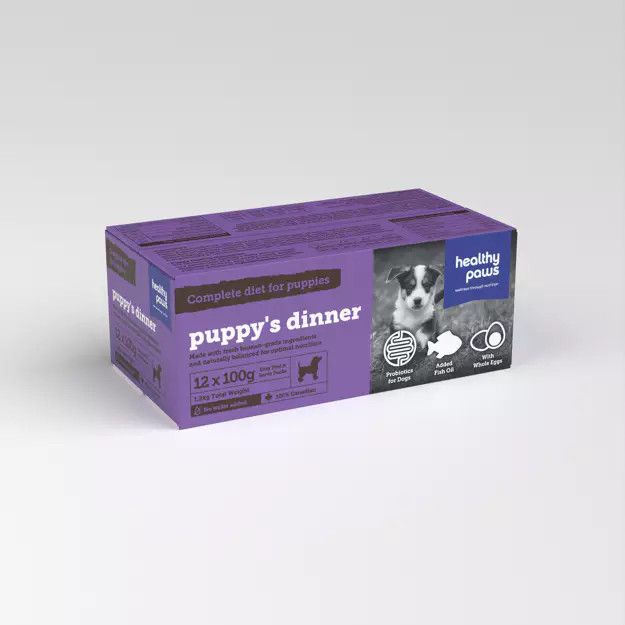 Healthy Paws Complete Dog Puppy Dinner 12 x 100g