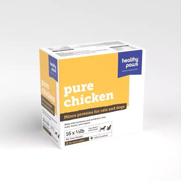 Healthy Paws Pure Minced Chicken &amp; Organ 16 x 8oz
