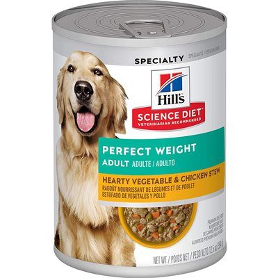 Hill&#39;s Science Diet Canine Adult Perfect Weight Hearty Vegetables &amp; Chicken Stew Can 12.5Oz