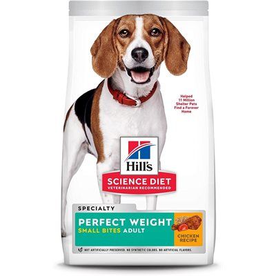 Hill&#39;s Science Diet Canine Adult Perfect Weight Small Bites Chicken Recipe 12 lb
