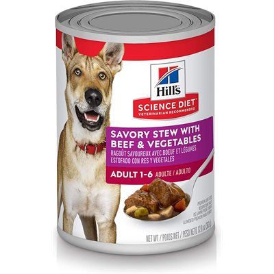 Hill&#39;s Science Diet Canine Adult Savoury Stew Beef &amp; Vegetables 12.8 oz