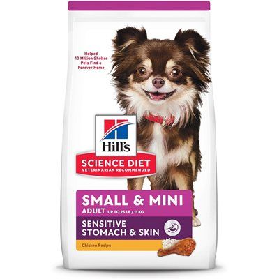 Hill&#39;s Science Diet Canine Adult Sensitive Stomach &amp; Skin Small &amp; Mini Chicken Recipe 4 lb