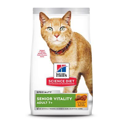 Hill&#39;s Science Diet Feline Adult 7+ Senior Vitality Chicken Recipe 6 lb