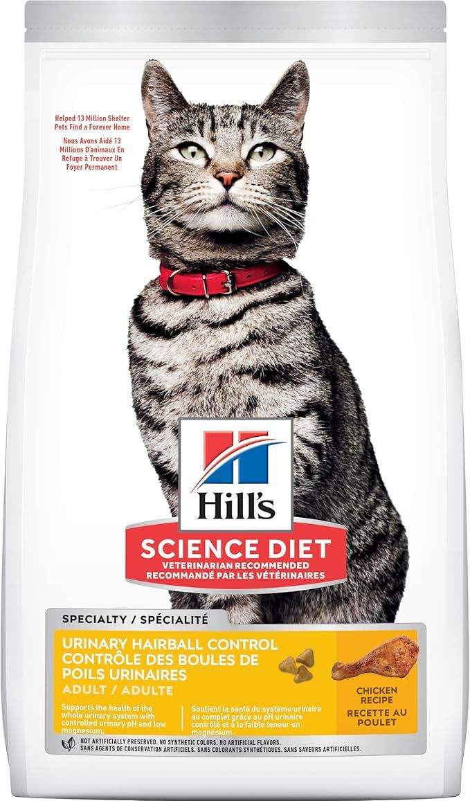 Hill&#39;s Science Diet Feline Adult Urinary &amp; Hairball Control15.5Lb