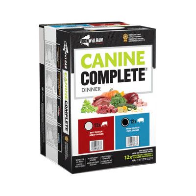 Iron Will Raw Canine Complete Pork Dinner 12 lb