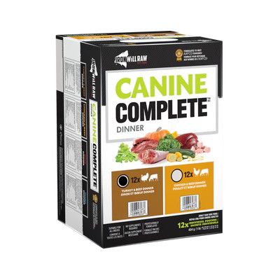 Iron Will Raw Canine Complete Turkey &amp; Beef Dinner 12 lb