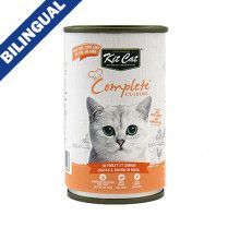 Kit Cat Complete Cuisine Chicken &amp; Salmon In Broth Wet Cat Food 150Gm