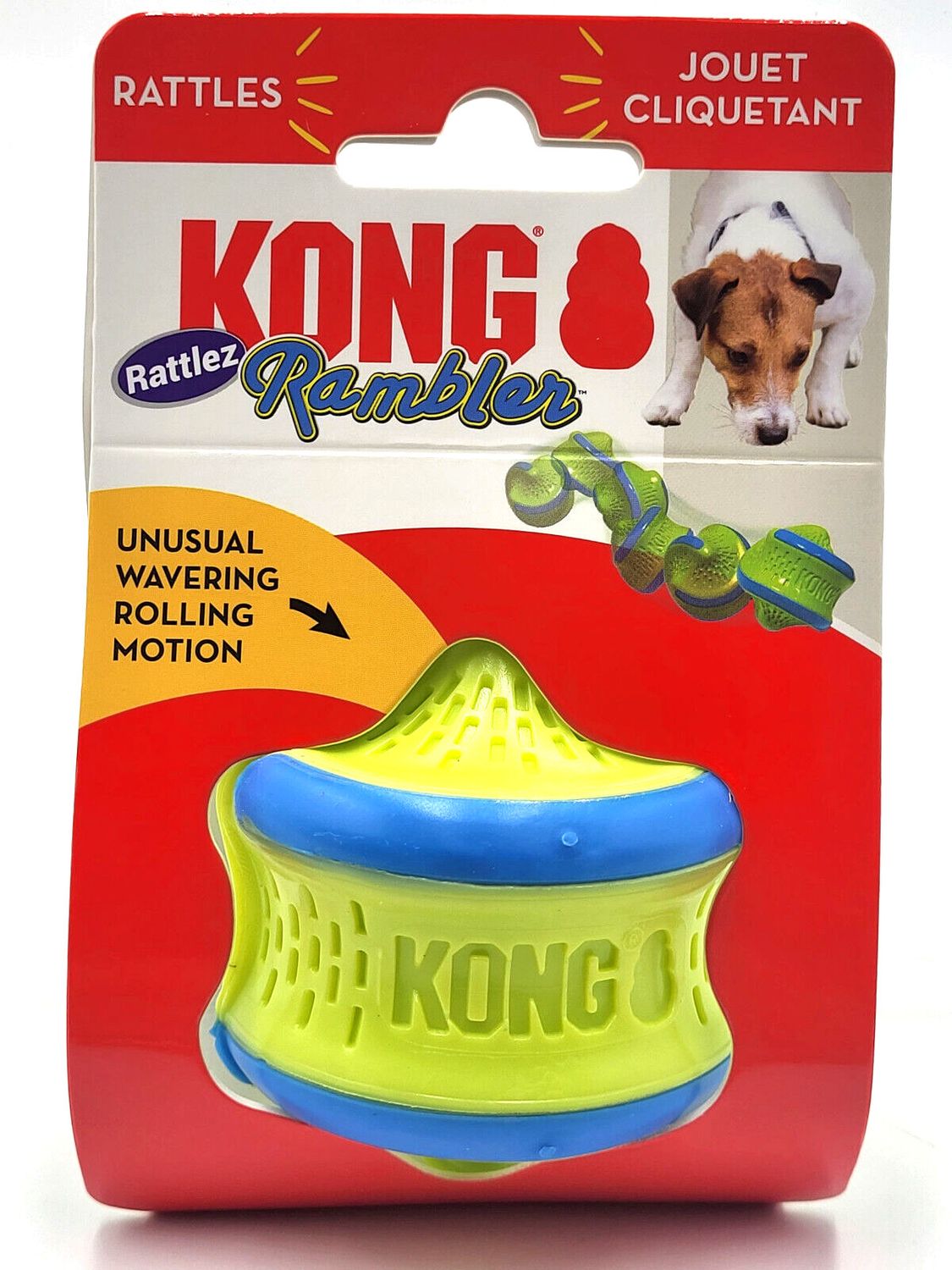Kong Rambler Rattlez Swirl Ball Medium Dog Toy