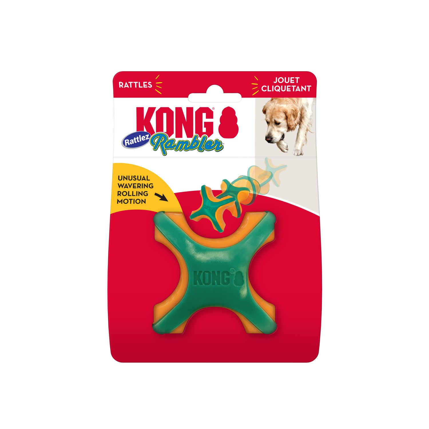 Kong Rambler Rattlez X-Ball Large Dog Toy