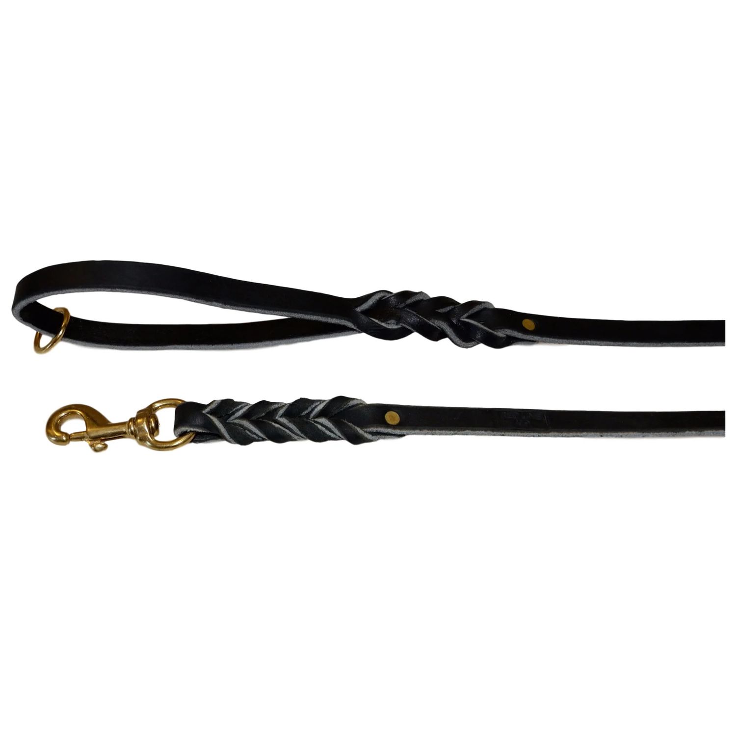 Lacets Double Leather Lead Black 5/8X72Inch