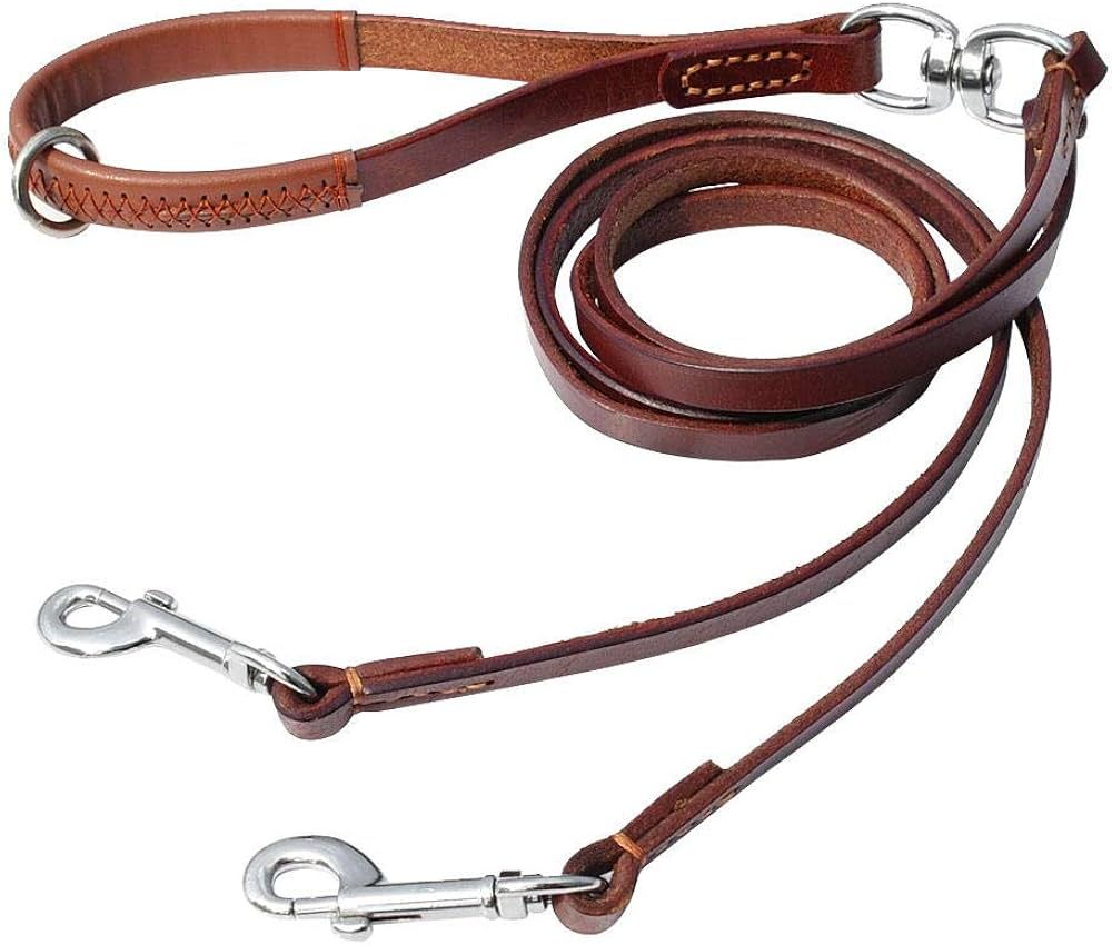 Lacets Double Leather Lead Brown 5/8X72Inch