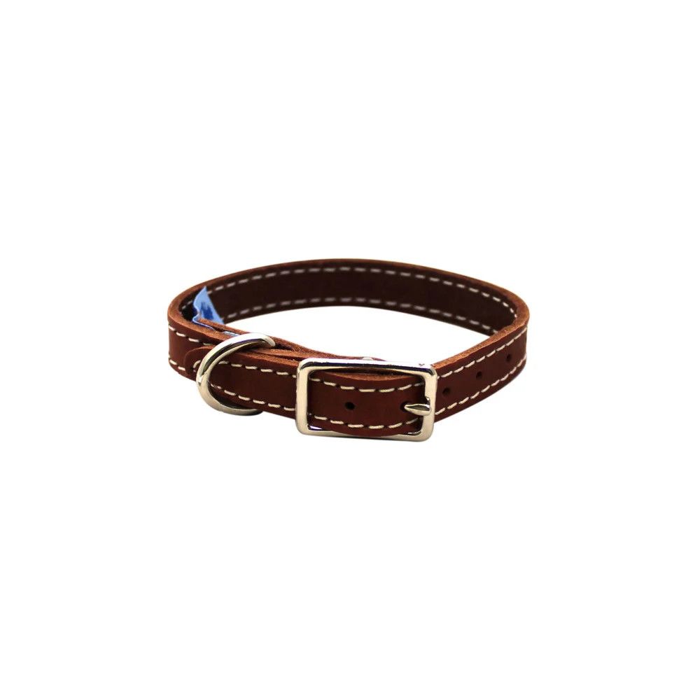 Lacets Leather Collar Brown 3/4X22Inch