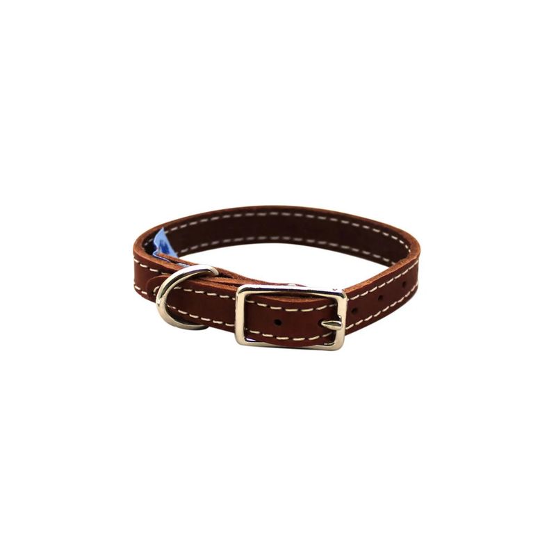 Lacets Leather Collar Brown 3/4X18Inch