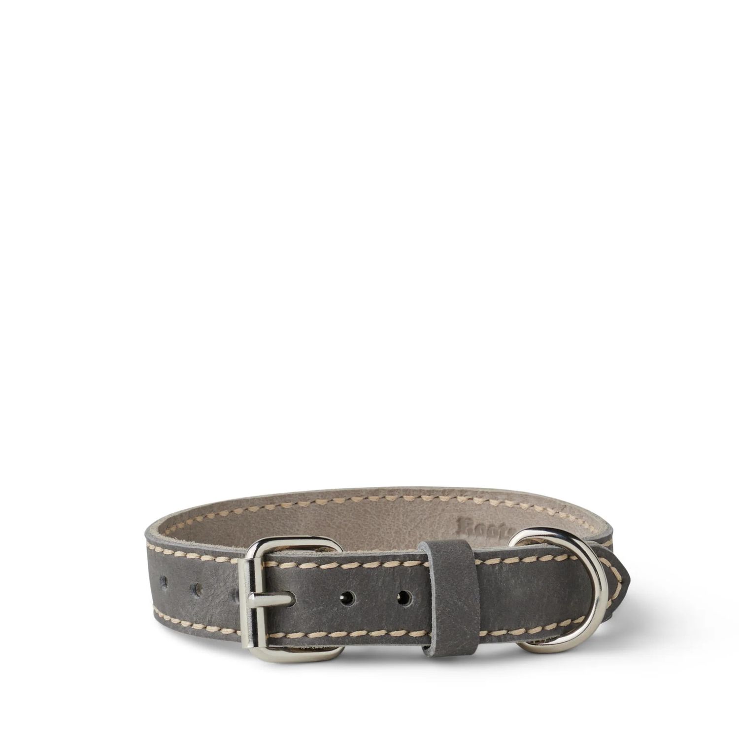 Lacets Leather Collar Grey 1/2X10Inch