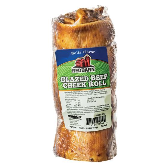 Redbarn Glazed Beef Cheek Roll Small Medium Dog - Bully Flavour