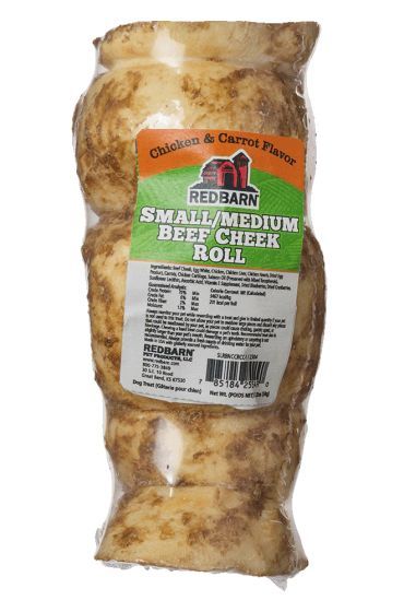 Red barn Glazed Beef Cheek Rolls – Chicken and Carrot Flavour Small/Medium Dog