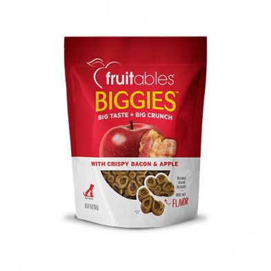 Fruitables BIGGIES Crispy Bacon &amp; Apple Dog Treat 16 oz