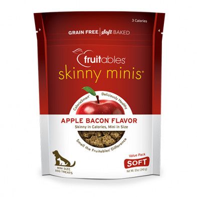 Fruitables Skinny Minis Apple Bacon Flavor Dog Treat 12 oz