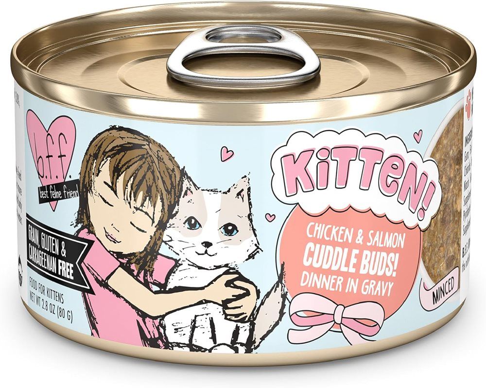 Weruva Kitten Best Feline Friend Cuddle Buds Chicken &amp; Salmon in Gravy 2.8oz