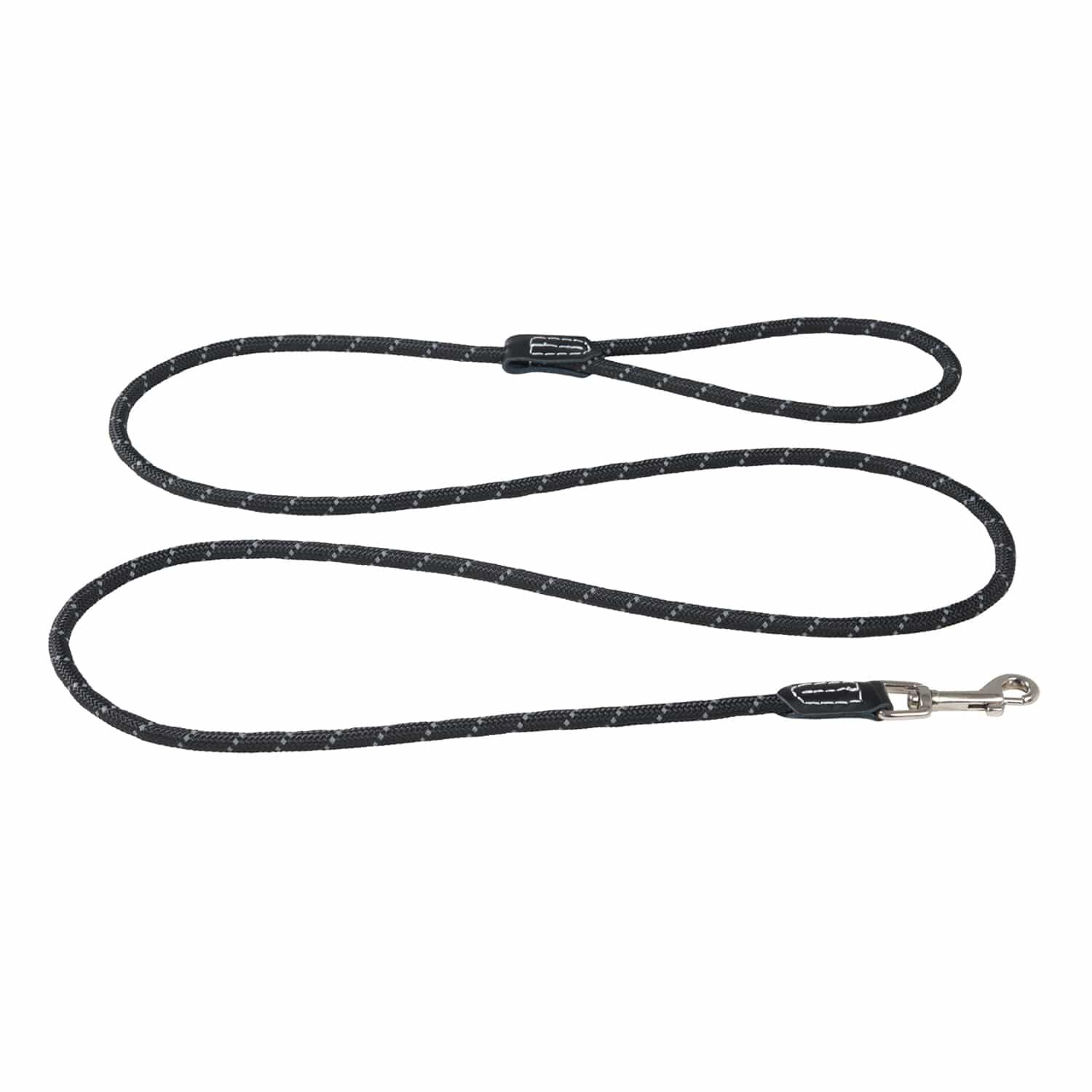 Rogz Rope Lead 3/8x6ft, Color: Black, Size: Medium