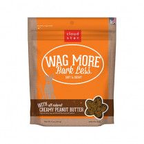 Cloud Star Wag More, Bark Less Soft and Chewy Creamy Peanut Butter Dog Treats 6 oz