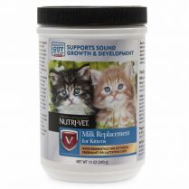 Nutri-Vet Milk Replacer with Opti-Gut 12 oz for Kittens
