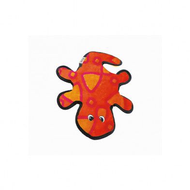 Outward Hound Invincibles Gecko 2 Squeakers Orange &amp; Pink Dog Toy