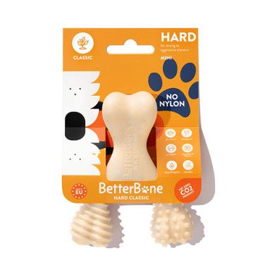 BetterBone Hard Density Classic Super Durable All-Natural Dog Chew for Strong &amp; Aggressive Chewers Mini