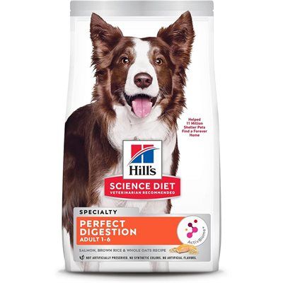 Hill&#39;s Science Diet Perfect Digestion Dog Salmon Whole Oats &amp; Brown Rice 12LB