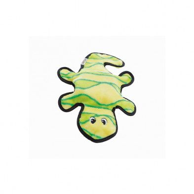 Outward Hound Invincibles Gecko 2 Squeakers Yellow &amp; Green Dog Toy